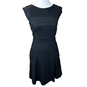 New Ann Taylor Loft Navy Lace Jersey dress Elastic waist tie Size XS